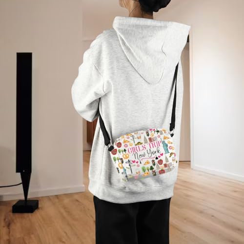 POFULL New York Vacation Gift Trip New York Zipper pouch Travel Crossbody Bag4