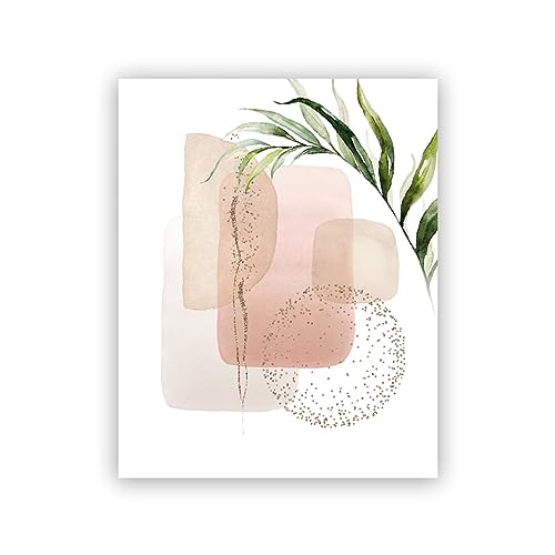 Pintura en lienzo de hojas abstractas para decoración de pared en salones modernos