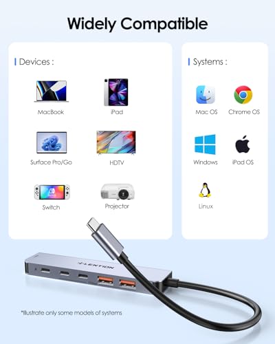 Hub USB C HDMI 4K@60Hz, PD 100W, 10Gbps Adattatore USB C USB 3.2 Gen 2, Docking Station per MacBook Pro 2025-2016, Nuovo Mac Air, iPhone 17 Plus Pro Max e Altro (CE37) - Hub USB - Immagine 7