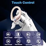 Wireless Earbuds, Sports Bluetooth 5.4 Headphones 75Hrs Stereo Deep Bass Ear Buds, 4 ENC Noise Cancelling Mic Earphones with Earhook, USB-C, LED Display, IP7 Waterproof Headset for Running Gym Workout - Image 7