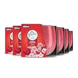 Glade Scented Candle Sleeved, Infused with Essential Oils, Made without Palm oil, Up to 25 Hour Burn Time, Floral Cherries, Pack of 6 (6x 108g), Packaging May Vary