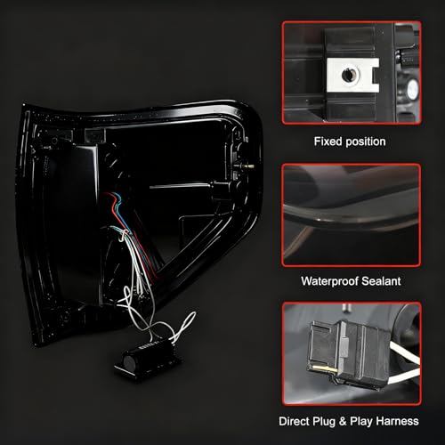 Sequential Full Led tail lights Compatible with 2009 2010 2011 2012 2013 2014 Ford F150 Starting Animated, Dynamic Turn Signal, Brake Light,Reverse Light Rear Light Assembly, Smoked, 09 10 11 12 13 14 by Daikokuya - Used condition - Image 4