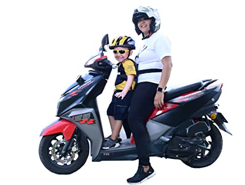 OhhBabies-Two-Wheeler-Child-Safety-Belt-Ride-Strap-with-Night-Reflector-and-Double-Buckled-Safety-Protection-for-Baby-Boys-and-Baby-Girls-Black-0-to-4-Years