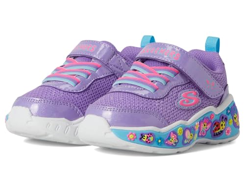 Skechers Scena di Gioco della Ragazza Fun Squad, Viola Sparkle Sintetico Multi Viaggio, 6 UK Child