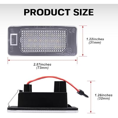 LED License Plate Light Lamp Assembly For Fiat 500X 2014-2019 6000K White LED Rear Tag License Plate Lights built-in Error Free CanBus