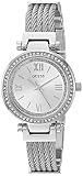GUESS Women's Quartz Watch with Stainless-Steel Strap, Silver (Model: U1009L1)