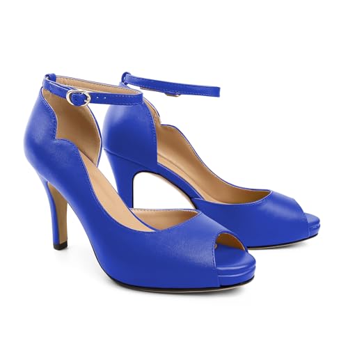 Image of AUMOTED High Heels Pumps Platforms Shoes for Party Daily 3.4 inch Dressy Pumps
