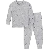 Modern Moments by Gerber Baby Neutral Hacci Snug Fit 2-Piece Pajama Set, Medium Grey Heather Acorn, 18 Months