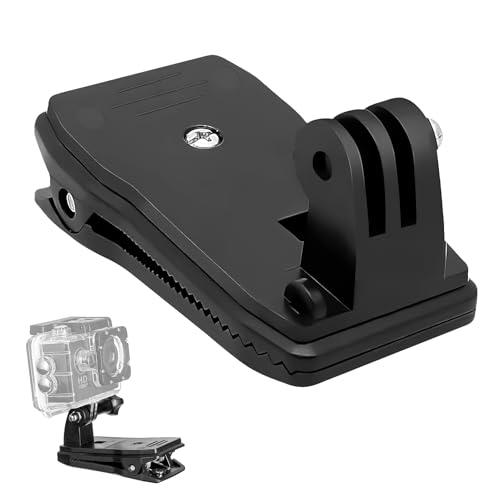 Soporte giratorio de 360° para mochila y hombro para GoPro Hero 13/12/11/10/9/8/7/6/Mini, compatible con Insta360 X4 X3, DJI Osmo Action 4/3, soporte de abrazadera de liberación rápida, accesorios de