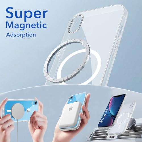 Image of Jkobi Lifetime Anti-Yellow MagSafe Compatible Clear Back Cover Case for Apple iPhone XR (Sleek Hard Crystal | Shockproof and Camera Protection)
