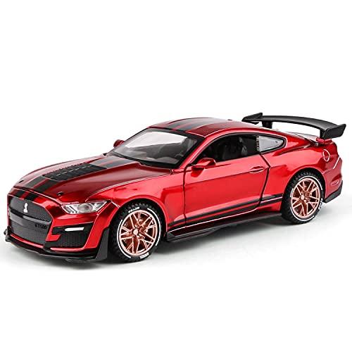 Speed And Ares Mustang 1:32 Scale Alloy Toy Car Diecast Model Decorative,Steering Suspension,Mini Vehicles Toys For Kids,Boyfriend Gift（Red） #TOP9