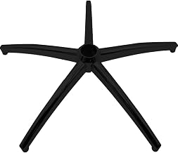 MotionGrey Office Chair Base Replacement, Chair Metal Base, Chair Bottom Part for Office/Desk/Swivel Chair with Cap, Universal Gas Cylinder Socket and Caster Sockets, 24" (60cm) (Black)