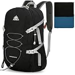 35L Sac à dos de randonnée pliable pour hommes femmes, grand emballage imperméable à l'eau sac de jour en plein air léger avec sangle poitrine