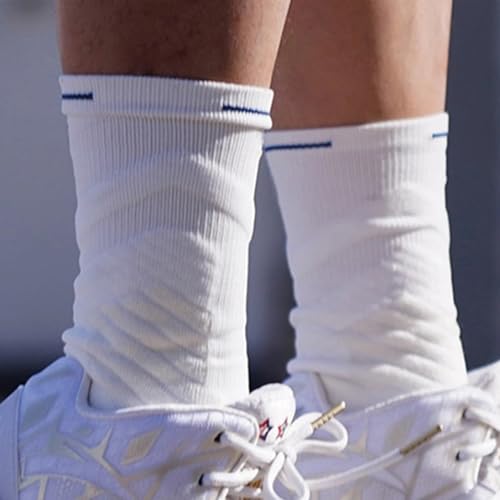 Socks for Sports, Fitness and Casual Outing, Machine Washable, Comfortable, Breathable, High Resilience, Soft, Abrasion-Resistant, Pilling-Resistant - 1 Pack, White4