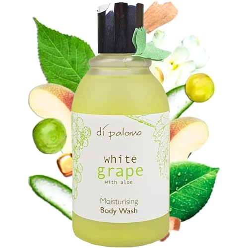 Image of Di Palomo Vegan White Grape & Aloe Body Wash 240ml – Moisturising Shower & Bath Cleanser for Men and Women, Gentle Skincare Formula, Luxury Vegan Gift