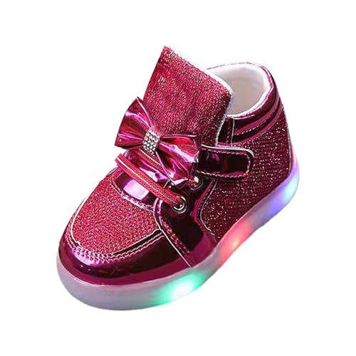 Toddler Kids Fashion LED Light Shoes Boys Girls Casual Glitter Sequins Light Up Sneakers Soft High Tops for Cool Shoes