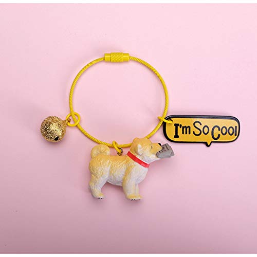 Preisvergleich Produktbild HGFJG Cartoon 3D Niedlichen Haustier Hund Bulldogge Auto Schlüsselbund Tier Schönen Mops Stahldraht Schlüsselring Tasche Charm Trinket Spielzeug Für Männer Frau