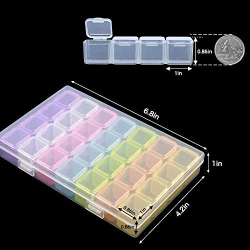 SGHUO 168 Slots 6 Pack 28 Grids Diamond Painting Storage Containers - Thumbnail 2