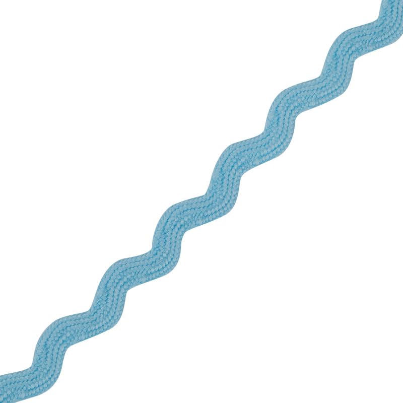 Narrow RIC Rac 4.5mm Wide Ribbon & Trimming for Sewing - Ribbons, Decorative Trimmings, Craft Ribbons & Trims,Fabric Edging, Christmas, Sewing & DIY Projects (Pale Blue, 50m) -Craft Queen LTD — image 1