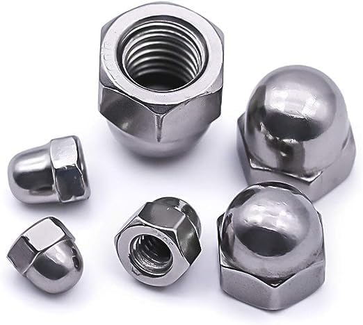 Stainless Steel Dome Crown Head Acorn Nuts, Industrial Grade, for Vehicle Tyres, Furniture, Home Improvement (Pack of - 20, M5)-image-1