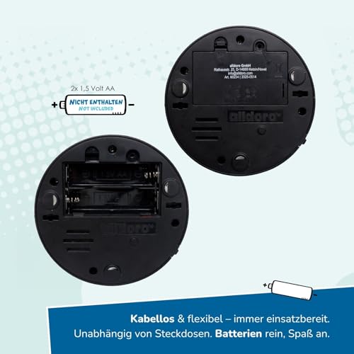 alldoro 60234 Spielzeug Blaulicht mit Sound & LED-Licht, 3 Funktionen inkl. Lautlos-Modus, batteriebetrieben, Rundumleuchte für Rollenspiele & Partys