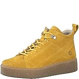 Tamaris 25258-25 Damen, Frauen Stiefel,Schnürstiefel,Da.-Stiefel,Boots,Kurz-Stiefel,High Top Sneaker,Sportschuhe,Schnürung,SAFFRON (Gelb)