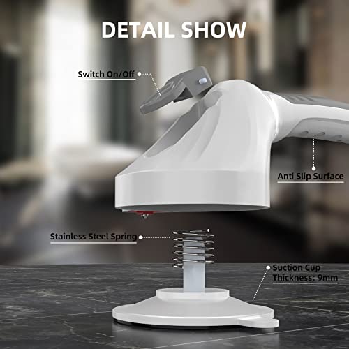 2 Pack Suction Cup Grab Bars 15 Inch, Munzong Gray Anti-Slip Bathroom Grab Bar, Vacuum Suction Shower Balance Bar, Safety Handrail Support, Handicap Injury Elderly Senior Assist Shower Handle #TOP5