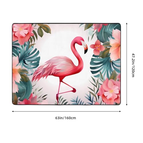 Tapis salon moderne doux floral 160x121cm antidérapant - 4