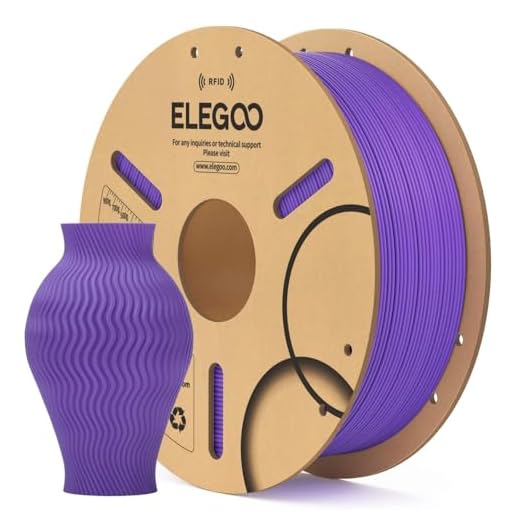 ELEGOO RFID PLA Filament 1.75mm Purple 1KG, Auto Identification 3D Printer Filament Compatible with Canvas, Dimensional Accuracy +/-0.02mm, 1kg(2.2lbs) Spool for Most 3D Printers