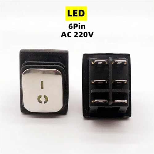 Interruptor KCD4 de acero inoxidable con LED amarillo para acabados profesionales 2