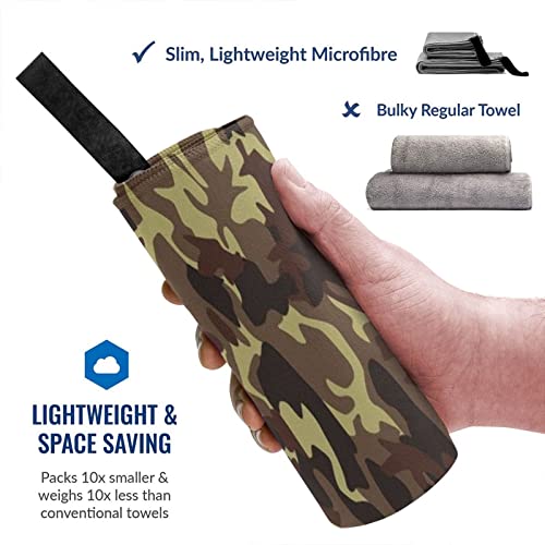 Quick Dry Towel Camouflage Pattern Beach Towel Microfiber Quick Dry Sand Free Towel Travel Beach Towels With Pocket For Women Men Lightweight Beach Towel Pool Swimming Gym Travel Gift #TOP1