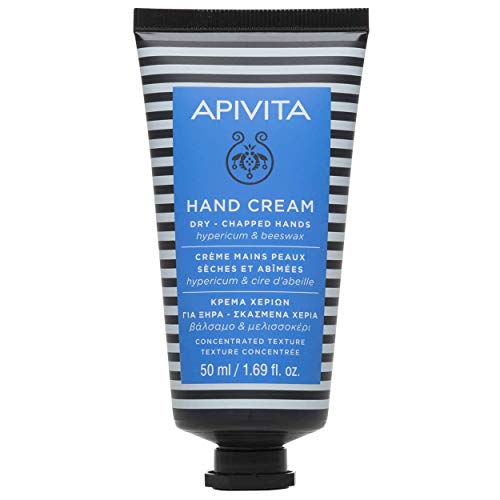 Apivita Crema de Manos Pieles Secas y Dañadas 50 ml – Textura Concentrada • Reparación e Hidratación Intensiva • Con Cera de Abeja, Manteca de Karité y Aceites Naturales