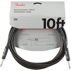 1 of Fender Professional Series Instrument Cable, Guitar Cable 10 ft, Guitar Accessories, Stage Ready with Anti-Kinking Design, Black