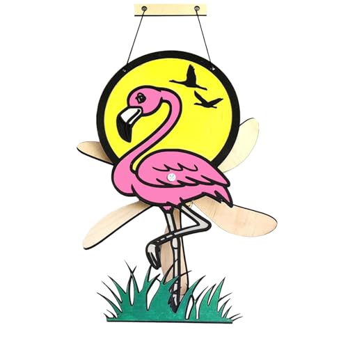 Spinner à Vent Animal Teksome en Bois pour Décoration de Jardin