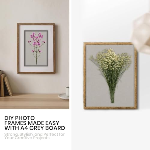 Image of A4 Grey Board 2mm (800 GSM) Thickness Pack of 5 Fine Finish Board