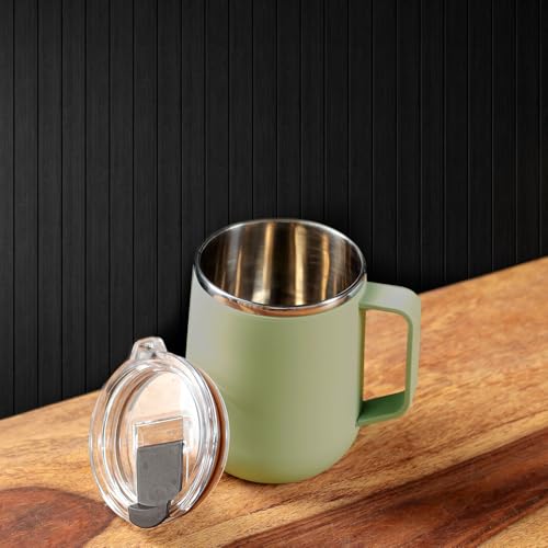 Image of Udyan Tea 500ml Stainless Steel Insulated Mug with Double-Walled Design | Spill-Proof Flip-Top Lid & Comfortable Handle| Ideal Gift for All Occasions
