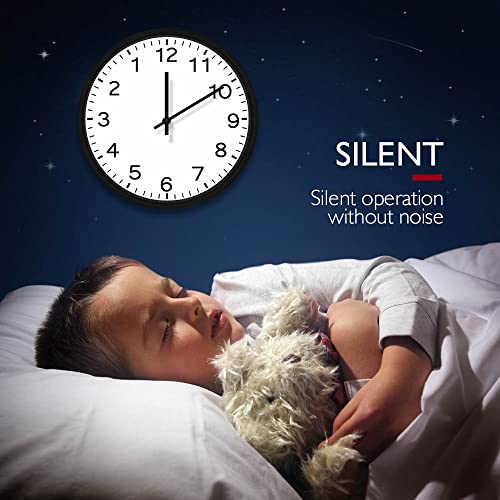 Timethink Modern Design Run Backwards Quiet Sweep Clock With Metal Frame, Battery Operated Anticlockwise Reverse Anti Wall Clock Timepieces Run Counter Aluminum Frame Wall Watch For Home Living Room #TOP2