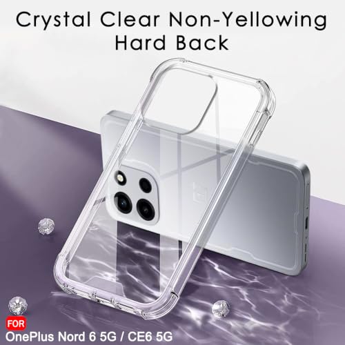 Image of TheGiftKart Crystal Clear Back Cover Case for OnePlus Nord 6 5G / CE 6 5G | 360 Degree Protection | Shock Proof Design | Hard Back Cover Case for OnePlus Nord 6 / CE6 5G (PC & TPU, Transparent Bumper)