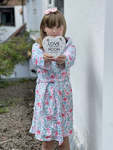 Funnycokid Girls Robes Mermaid Hooded Bathrobe Soft Flannel Sleepwear Kids Plush Pajamas 4-14 Years3