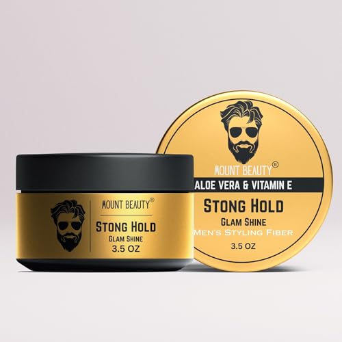 MOUNT BEAUTY Styling Clay For Men, Stronghold Hair Styling Pomade Wax for Men | Stylish Glossy Finish Hair Volumizer | Non Sticky - 3.5 oZ | 100gm