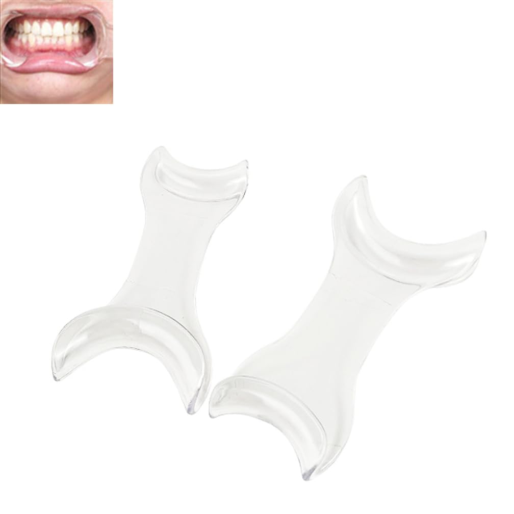 Dental Cheek Retractor Double Sided T-Shape Mouth Opener, 2Pcs/Pack Lip Retractors for Photography (2pcs)