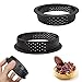Tart Ring Molds, Hsxxf 8pcs Round Shape Cake Molds Mousse Circle Mini Tart Rings for Baking Muffin Mousse Cake Circle Cutter (8)