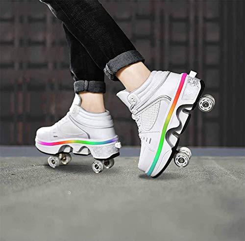 Pattini a Rotelle Scarpe, 2 in 1 Scarpe Multiuso