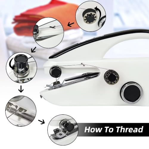 Handheld Sewing Machine for Beginners, Easy to Operate and Fast Stitch Suitable for Clothes,Fabrics and Quick Home Repairs for Mom Birthday Valentine's Day Christmas Gift by Marirao - Used condition - Image 2
