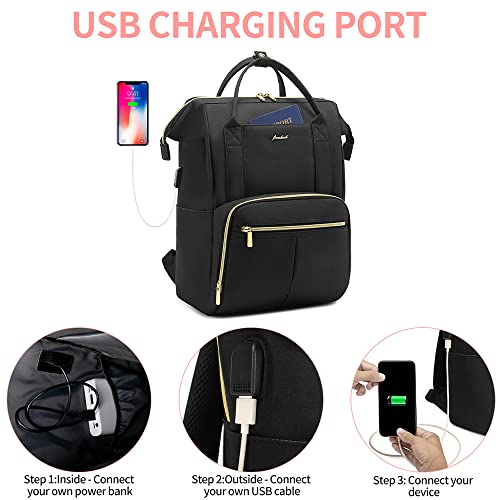 Women-Laptop-Bags-Nurse-Backpack-FOCDOD-156-Inch-Stylish-Teacher-Backpack-with-USB-Port-Waterproof-Anti-theft-Daypack-Travel-Bookbag-Work-Bag-Gift-for-MenWomen