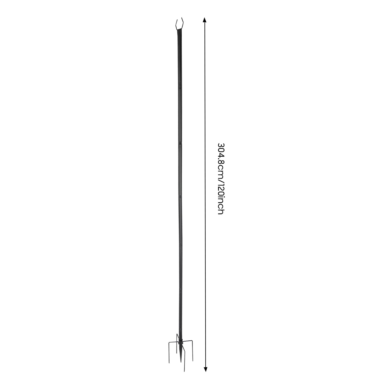 Lot de 4 barres lumineuses de 3 m - Mâts lumineux suspendus en métal pour éclairage extérieur