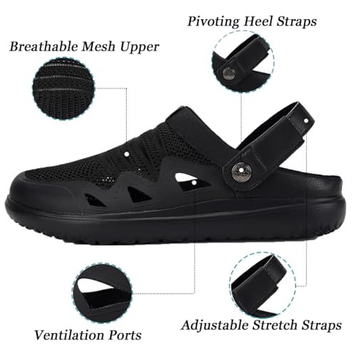 Men's Women's Clogs Garden Shoes Slip On Sandals Breathable Summer Orthotic Walking Slippers with Plantar Fasciitis Soles3