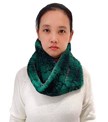 Lina & Lily Snakeskin Print Faux Fur Infinity Scarf Women's Winter Loop Neck Warmer