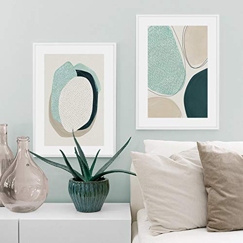 Toile avec points abstraits pour une décoration d'intérieur moderne et épurée