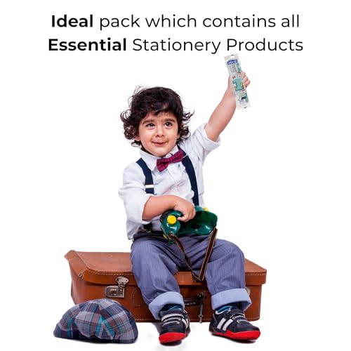 Image of Doms My 1st Pencil Kit | Combination of 4 Various Stationery Items: Pencil, Eraser, Pencil Sharpener and Scale | School Essentials for Kids | Official Merchandise pack of 20